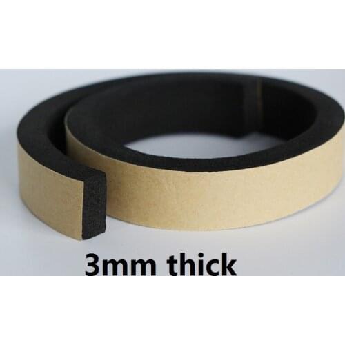 3mm thick Sponge EPDM Sealing strip Article sponge bar With glue Self-adhesive rubber sealing strip electric cabinet