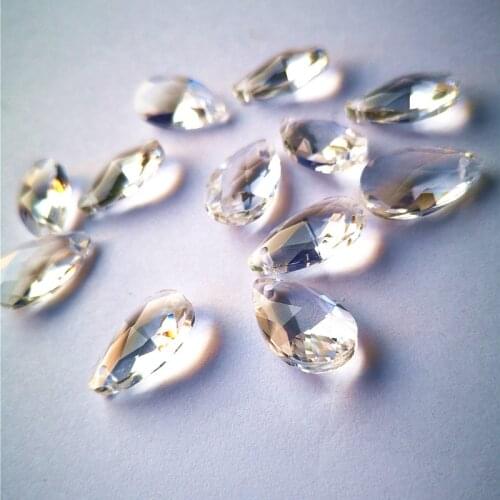 Top Quality 20pcs/lot 22mm Crystal Clear Angles Tear Pear Chandelier Faceted Lighting Prisms DIY Glass Suncatcher Accessories
