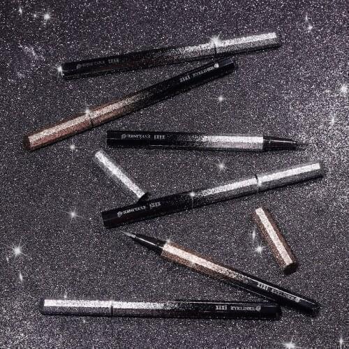 1pc Color Eyeliner Pen With Fine Soft Fur Cool Liquid 11 Colors Waterproof Sweat Resistant Smooth Quick-drying Portable Eyeliner