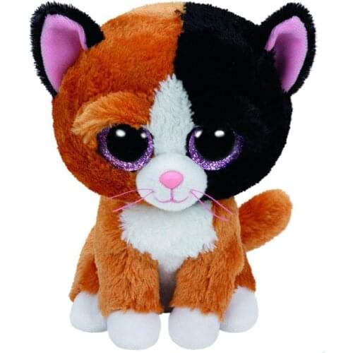 2019 Cute Soft Simulation Brown Cat Plush Toy Children Kids Boys Girls Birthday Gift 15cm PP Cotton