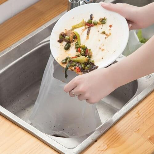 30Pcs Kitchen Trash Bag Large Capacity Self-Standing Eco-Friendly Drain Garbage Bag Sink Strainer Disposable