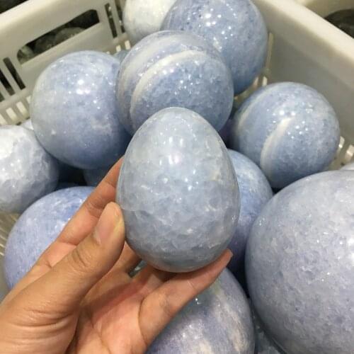 300g Natural Crystal Blue Celestite Crystal Specimen Egg-shape
