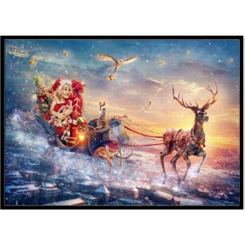 5D diamond painting full diamond Christmas round diamond mosaic pattern home decoration DIY handmade