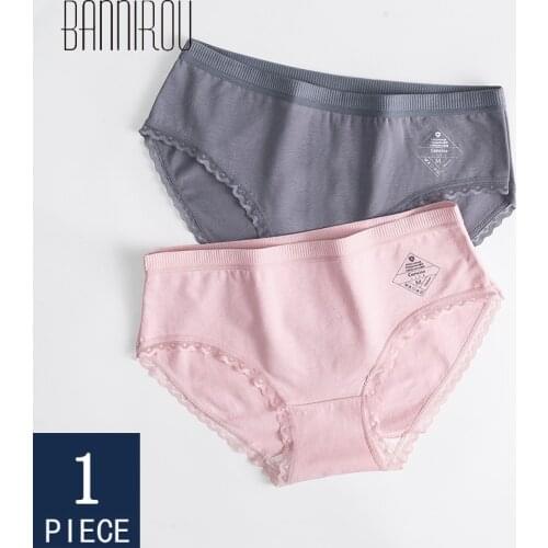 BANNIROU New Sale 1 Pieces Woman Panties Cotton Female Underwear Soft Comfortable Briefs High Quality Panties For Lady 2021 New
