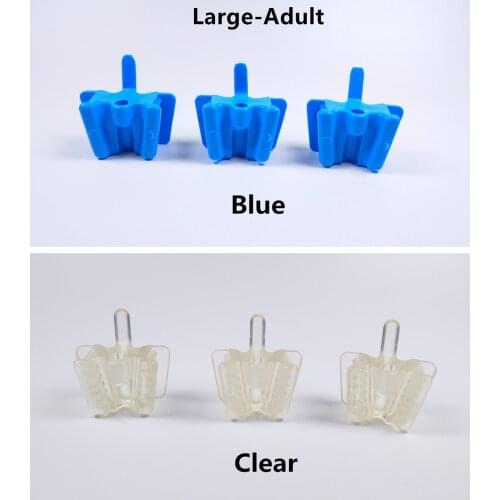 Adult Large Dental Silicone Mouth Prop Bite Blocks Opener Retractor For Blue/Clear
