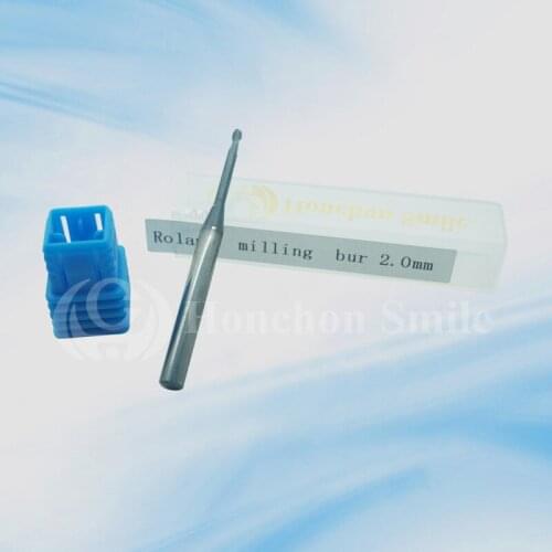5pcs Roland burs Dental zirconia burs / Size 2.0mm/1.0.mm/0.6mm Shaft 4mm,length 50mm /2018 hot sales