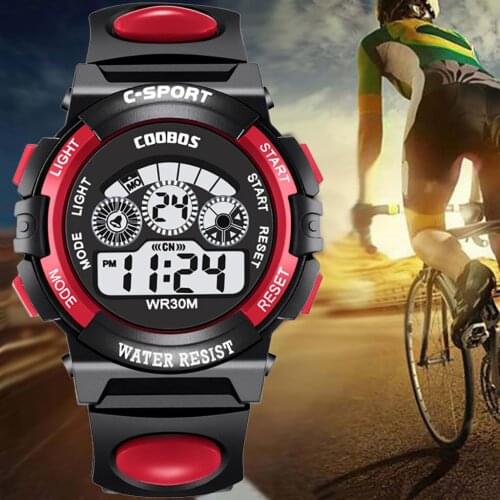 Boys and childrens watches fashion multi-function colorful lightweight sports wristband electronic watch смарт часы детские 50