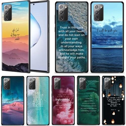 Bible verse Christian Case For Samsung Galaxy Note 10 Plus Lite 20 Ultra 5G 8 9 Black Soft Cover TPU Phone Capa Coque Shell