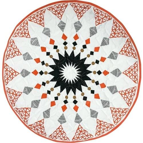 90CM Baby Play Mat Pad Round Carpet Rugs Cotton Geometric Playmat Crawling Mat Blanket Floor Carpet Kids Room