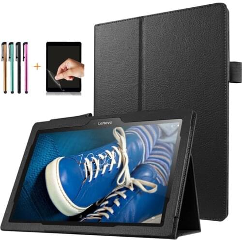For Lenovo A10-30F TB2 X30L X30F A10-70 Tablet 10.1'' Case Kickstand PU Leather Para Cover Case For Lenovo Tab 2 A10-30+Film+Pen
