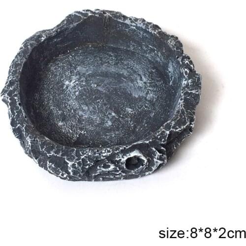 Crawler Pet Feeder Bowl Basin Resin Non-toxic Food Water Pot Reptile Turtle Tortoise Scorpion Lizard Crabs Pets Supplies xobw