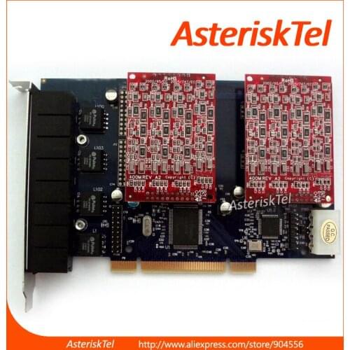 Asterisk Card TDM800P with 2 x quad FXO modules,PCI FXO card with 8 FXO ports,tdm400 tdm410p for dahdi of digium card asterisk
