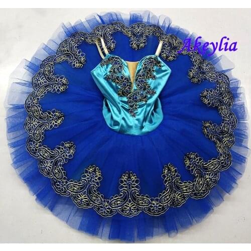 Royal Blue Classical Ballet Dance Costume Pancake Tutu Dress for baby Professional Ballet Tutu Costumes 19066