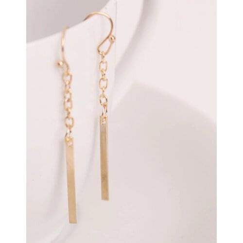 Zinc Alloy European and American popular simple long section of a chain-shaped ear hook earrings wholesale trade punk style