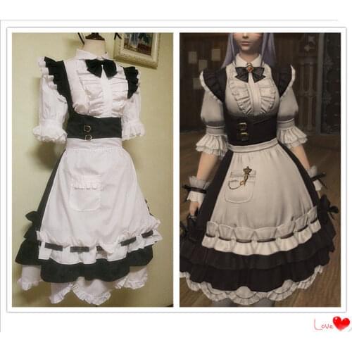 Anime Final Fantasy XIV FF14 Miqo'te Cosplay Halloween Christmas Carnival Sexy Dress Maid Servant Uniform Dress Costume Outfit