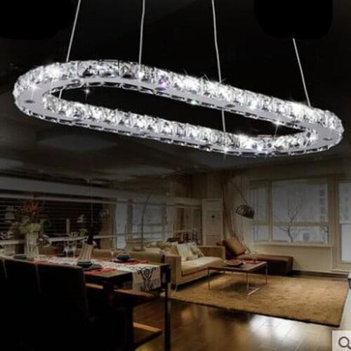 Creative oval living room lamp LED crystal chandelier modern restaurant chandelier dining room lamp led lighting fixture led