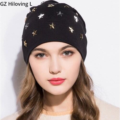 GZHilovingL 2018 Hot Sale European Women Caps Summer Thin Solid Cotton Slouchy Beanie For Girls Lady Hip Hop Hats Skullies Hat