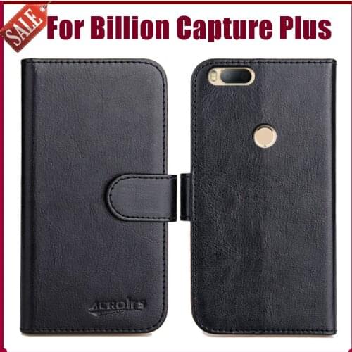 Hot! Billion Capture Plus Case 5.5" 6 Colors Flip Soft Leather Phone Wallet Cover Stand Function Case Credit Card Slots