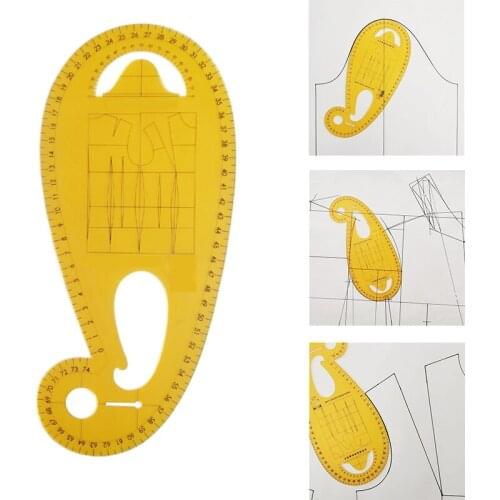 Sleeve Curve Cutting Ruler Tailor Sewing Tools Patchwork Armhole Ruler ,Sleeve Curve Arc Armhole Multi-function Ruler