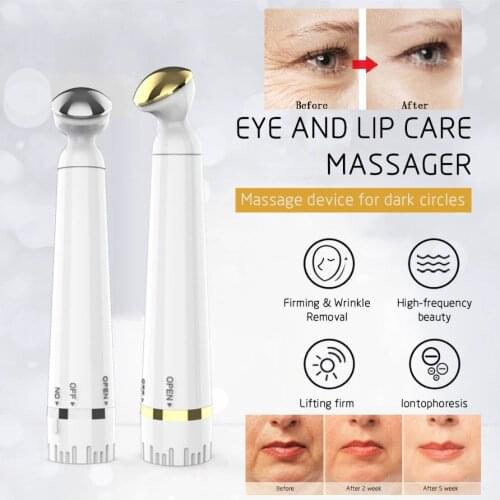 Mini Portable Electric Eye Massager Anti-Ageing Remove Wrinkle Dark Circle Pen Face Lifting Magic Stick Skin Care Beauty Tool