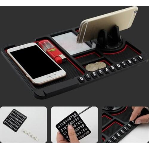 Multifunctional Car Anti-Slip Mat Auto Pad Mat Non Slip Sticky Anti Slide Dash Phone Mount Silicone Dashboard Pad Mat Interior