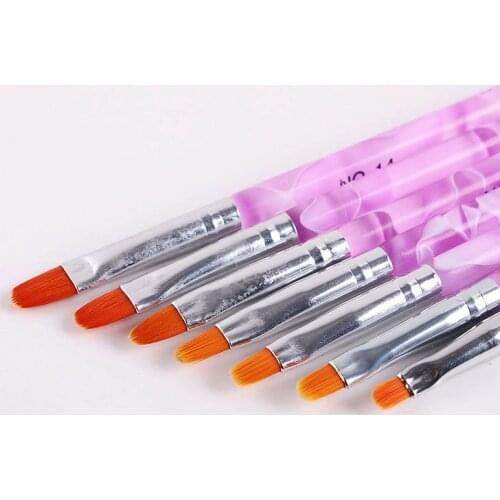 The New Nail Tools Painted Pens 7 Set Painted Point Drill Phototherapy Crystal Purple Wave Rod Carving Pen
