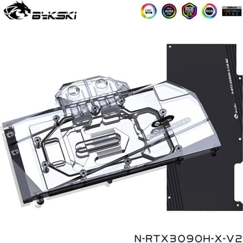 Bykski Water Cooler For ZOTAC GAMING Geforce RTX 3090 TRIN Founders Water Block With Back Plate,Full Cover , N-RTX3090H-X-V2