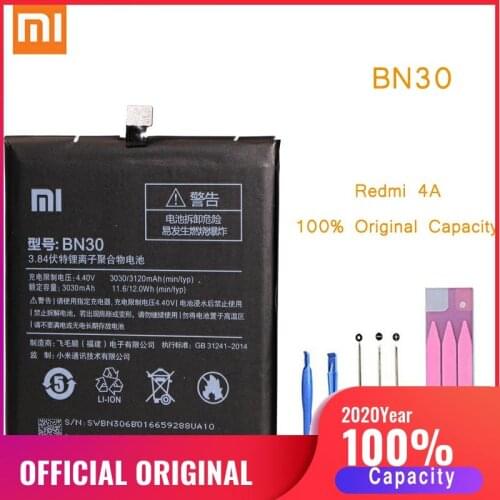 Original Phone Battery for Redmi 4A Battery Xiaomi hongmi 4A BN30 Replacement Batteries Xiomi hongmi bateria