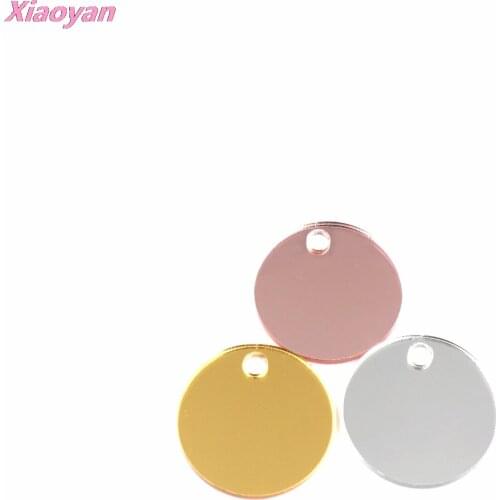 5pcs) 35mm Blank Acrylic Disc Birthday Favor Welcome Favors,Party DIY Gift Mirror Round Acrylic Tags