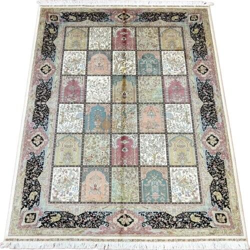 Seeykeep™ 6x9ft Silk Handknotted Oriental Traditional Persian Rug-NY3016218