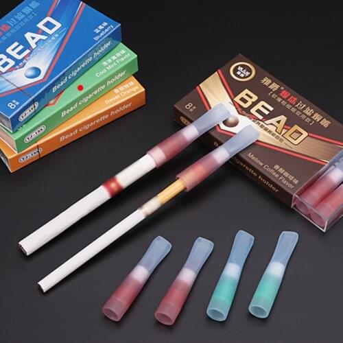 Silica gel Disposable Tobacco Cigarette Filter Smoking Reduce Tar Filtration Cleaning Fruit Flavour Cigarette Holder Filter