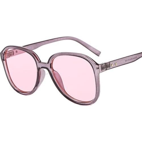 Fashion Pink Sunglasses Women Luxury Oversized Design Sun Glasses For Female Vintage Brand Big Frame Mirror Oculos De Sol