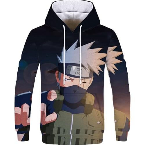 Japanese cartoon e-cigarette 3D graphics hooded sweater mens autumn and winter Harajuku street fashion sweatshirt jacket