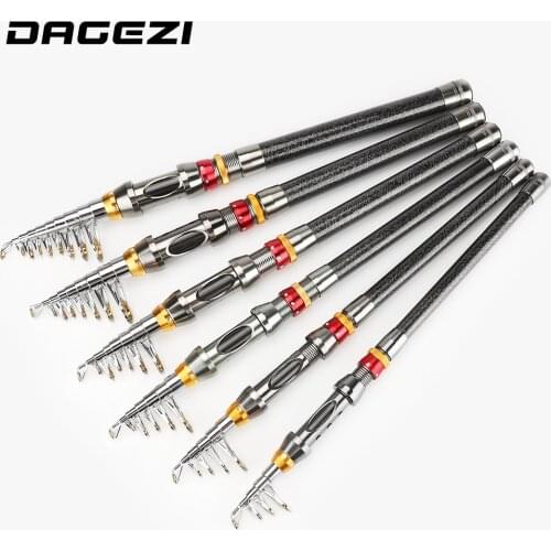 DAGEZI 99% Carbon Fiber Spinning Fishing Rod 1.8-3.6m Short Sea Rods Telescopic Fishing Rods Spinning Fishing Pole