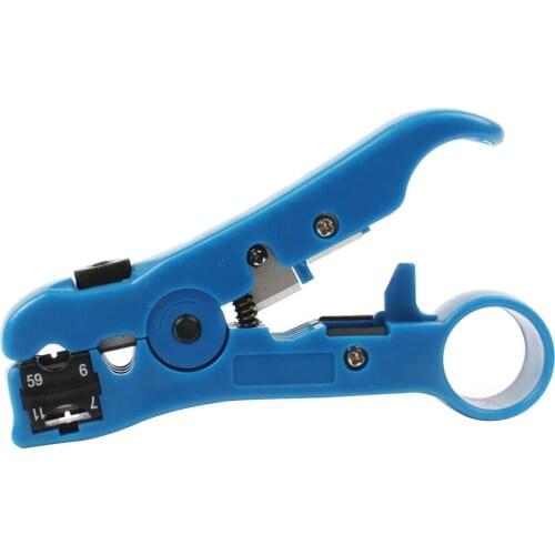 Universal Network Cable Stripper Cutter Stripping Pliers Tool Flat or Round UTP Cat5 Cat6 Wire Coax Coaxial Stripping Tool