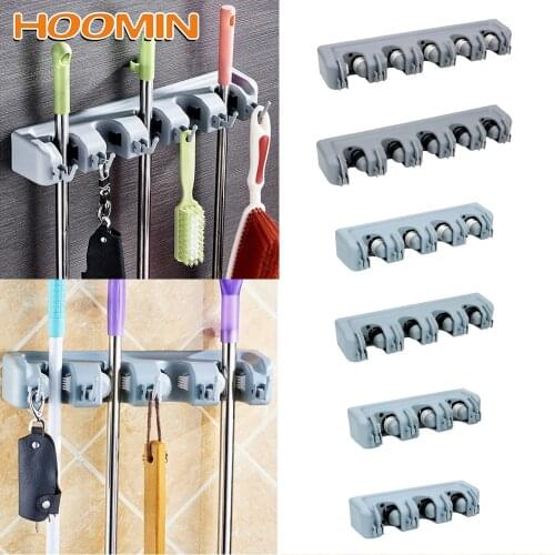 Magic Plastic Mop Holder Broom Holder Multi-Functional 3 Styles Kitchen Storage Wall Mounted Storage Holder