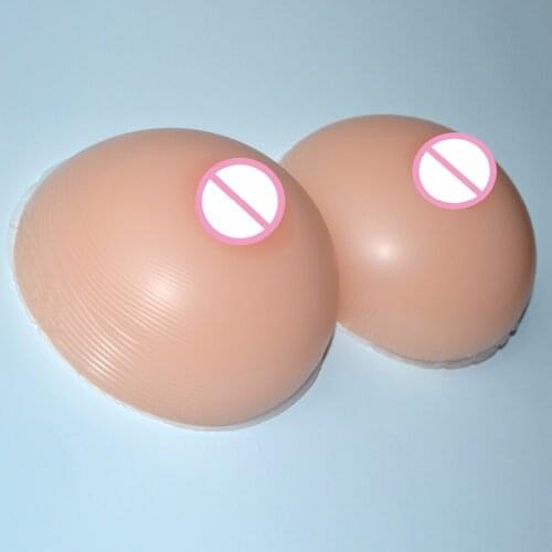 1Pair Round Shape Artificial Breast Silicone Breast Forms Fake Boob False Prosthesis Bust Enhancr 4 Size 500g/600g/800g/1000g