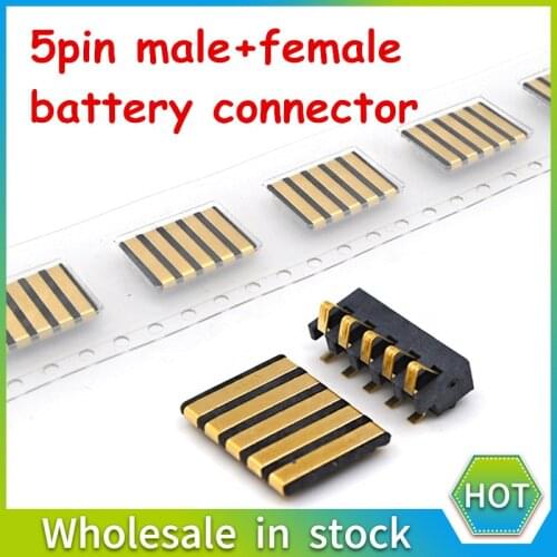 10pcs 5pin Inner Connector Battery Holder Clip Contact on motherboard mainboard male and female plug for universal