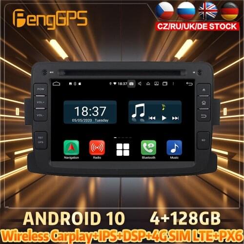 128G Android10 PX6 DSP For RENAULT Duster 2012 - 2016 Car DVD GPS Navigation Auto Radio Stereo Multifunction CarPlay HeadUnit