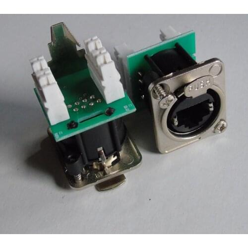 20pcs/lot NE8FDV-Y110 EtherCon Vertical IDC110 Chassis Panel Mnt D Shape in Nickel