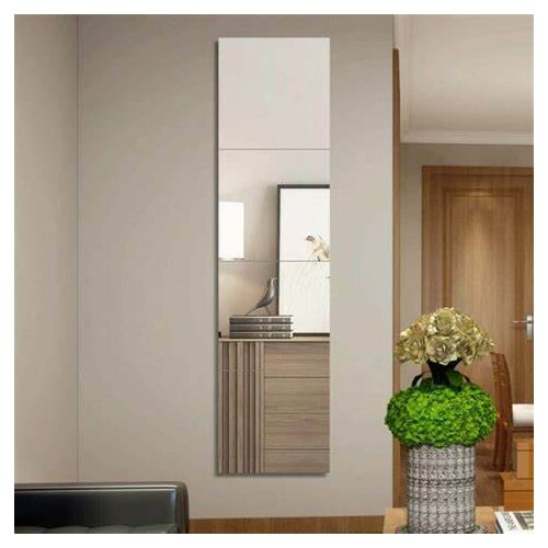 4/6/9/16pcs 15cm*15cm Self-adhesive Square Mirror Glass Tile Wall Stickers Decal Diy Long Mirrors For Home Bathroom Decorations