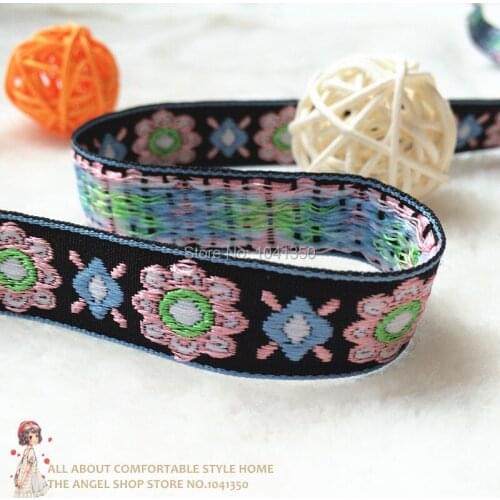 5/8"16mmX20yards/lot Zakka handmade accessories laciness ribbon woven Jacquard Ribbon Flower Lace Ribbon For DIY Free shipping