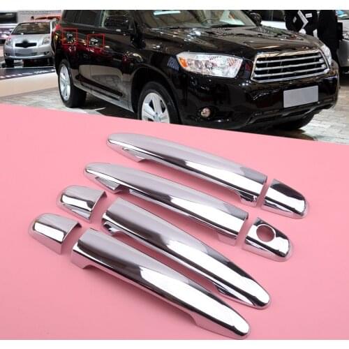 8Pcs Silver ABS Door Handle Cover Trim Fit for Toyota Avalon Highlander Camry Sienna Tacoma 4Runner Lexus GS300 GX470 2008 2009