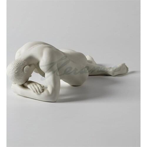 ABSTRACT NAKED BODY ART SCULPTURE HOME DECOR NUDE MALE HANDICRAFT CERAMICS STATUE INTERIOR SHOWPIECE FIGURINE R5109