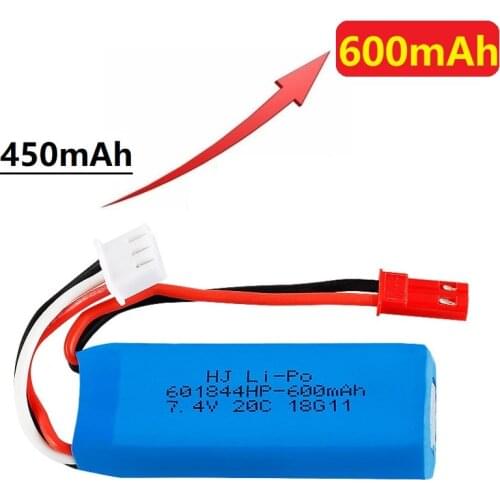 7.4V 450mAh 20C Lipo Battery for WLtoys K969 K979 K989 K999 P929 P939 RC Car Parts 2s 7.4v Battery 10pcs/lots