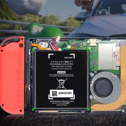 F3MA HDH-003 Replacement Battery Rechargeable Li-ion Polymer Batteries 3.8V 3570mAh 13.6Wh Compatible with Switch Lite Game