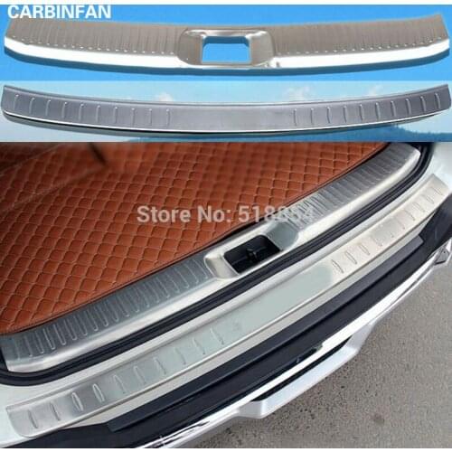 ACCESSORIES FIT FOR 2014 2015 TOYOTA HIGHLANDER KLUGER INNER REAR BUMPER PROTECTOR BOOT CARGO SILL PLATE TRUNK LIP 2PCS/SET