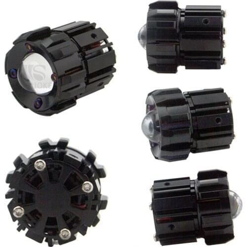 BEDEHON 2 PCS Fog Lamp Auxiliary Lighting Bulb Black White Yellow 3 Lighting Model High Power LED Light Headlight Lens DC 12V