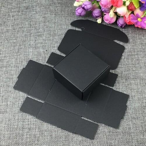 Free shipping 200pcs/lot black paper jewelry box,white gift box,kraft paper box size 6.5*6.5*3cm