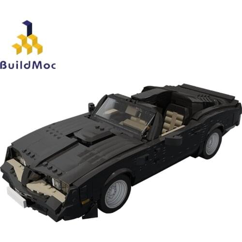Buildmoc Technical Car Pontiacs Trans Am Firebird 1977 Speed champion City Super Racing Vehicles Building Blocks Kid Toys Gift